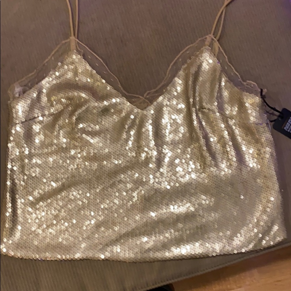 NEW UNUSED, tags still attached sequin top